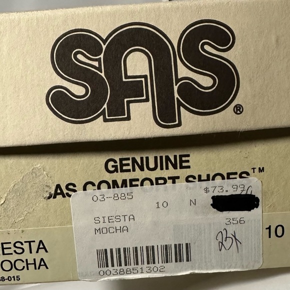 SAS Siesta Mocha Leather Genuine Hand sewn Comfort Shoes Size 10N New USA Made - Picture 9 of 10